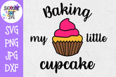 Baking my Little Cupcake Pink - Pregnancy SVG -Maternity SVG